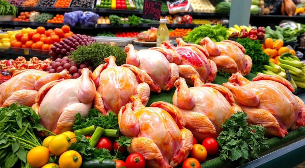 Selecting chicken for cooking